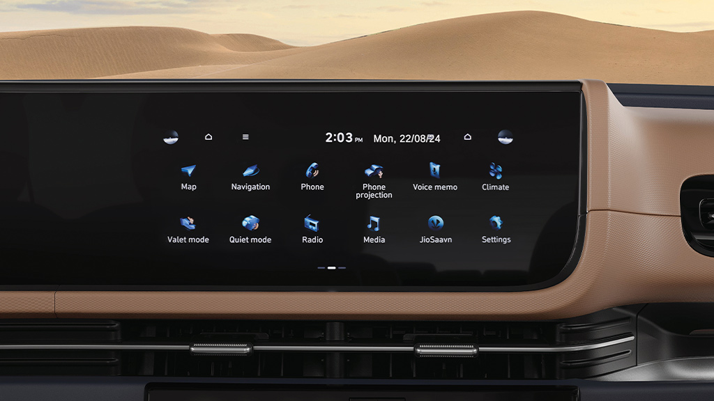 Pantalla touch futurista Creta Grand ​