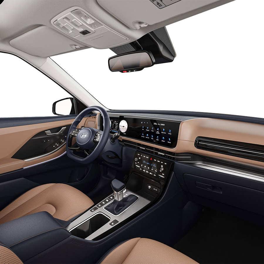 interior cabina envolvente materiales premium