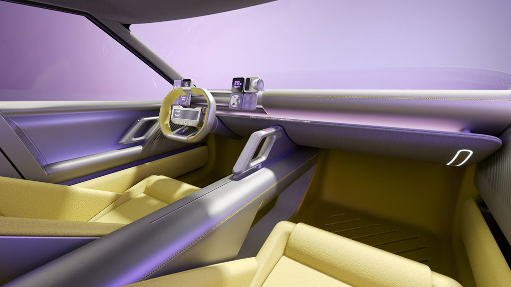 Detalle del habitáculo del Concept THREE, reflejando innovación en confort y eficiencia energética